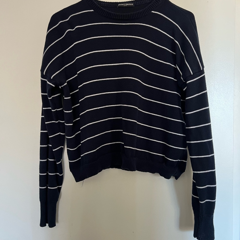 Brandy Melville Striped Navy Sweater